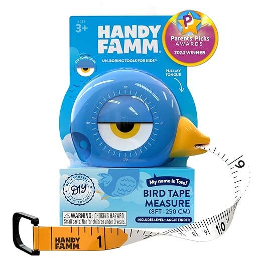 "Toto" Blue Bird STEM Measuring Tape 3-in-1 Tool