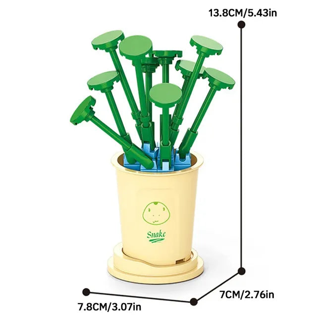DIY Assembled Rose Bouquet Building Blocks Set