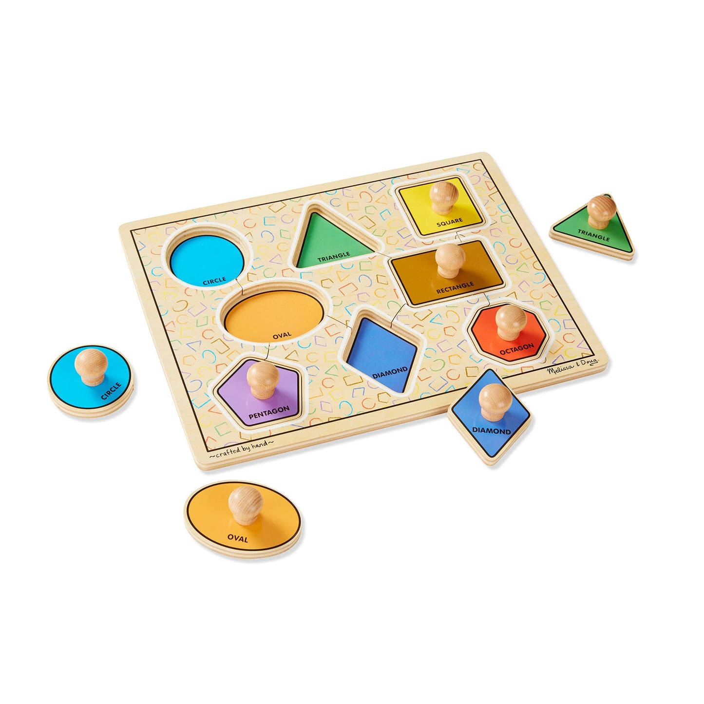 Jumbo Knob Large Shapes Puzzle - 8 Pieces
