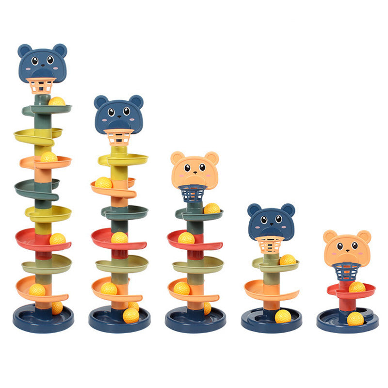 Montessori Rolling Ball Pile Tower Educational Toy for Kids