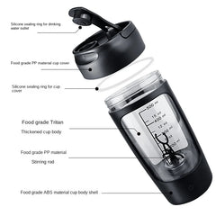 Electric Protein Shaker Bottle — Self-Mixing