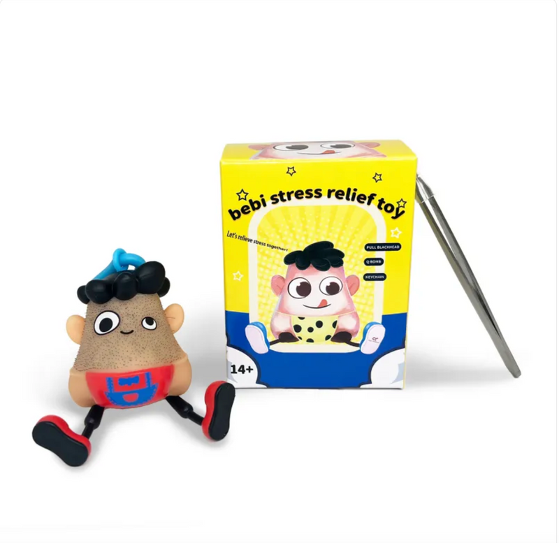 Squeezable Stress-Relief Beard Face Toy
