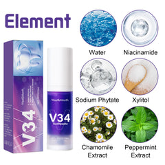 V34 Colour-Correcting Teeth Whitening Mousse