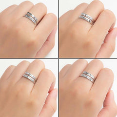 Retro Double-Layer Stainless Steel Ring — Unisex