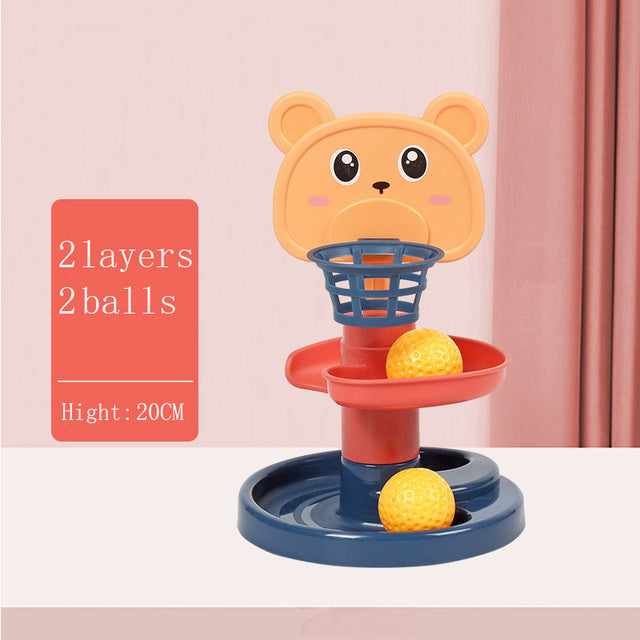 Montessori Rolling Ball Pile Tower Educational Toy for Kids