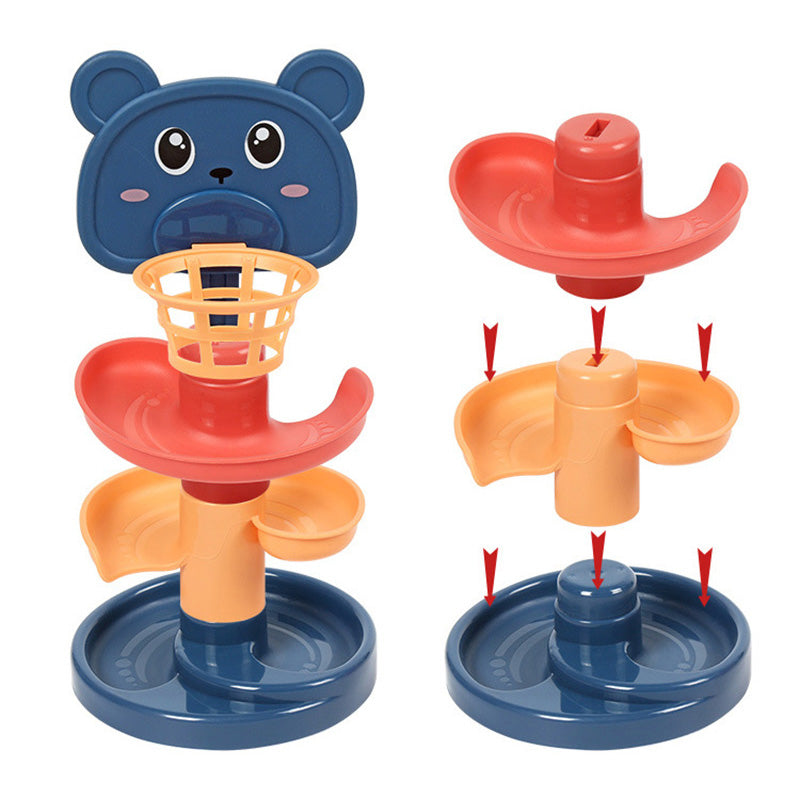 Montessori Rolling Ball Pile Tower Educational Toy for Kids