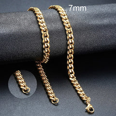 Twisted Rope Figaro Chain Necklace