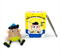 Squeezable Stress-Relief Beard Face Toy