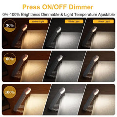 Rechargeable LED Book Light — Eye-Friendly