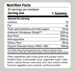 Shilajit 3-in-1 Energy Gummies for Men
