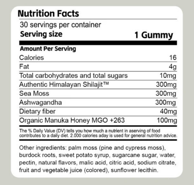 Shilajit 3-in-1 Energy Gummies for Men