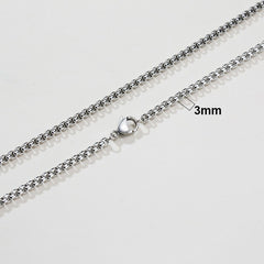 Twisted Rope Figaro Chain Necklace