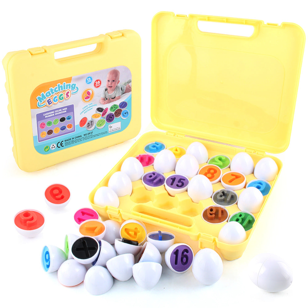 26 Alphabet Letter Twist Eggs for Kids' Color Learning