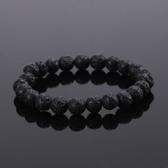 Elastic Beaded Bracelet with Natural Tiger Eye Stones
