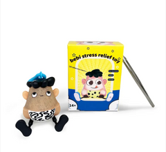 Squeezable Stress-Relief Beard Face Toy