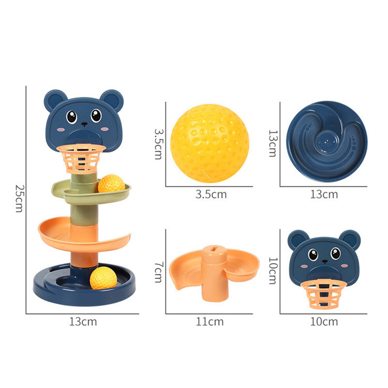 Montessori Rolling Ball Pile Tower Educational Toy for Kids