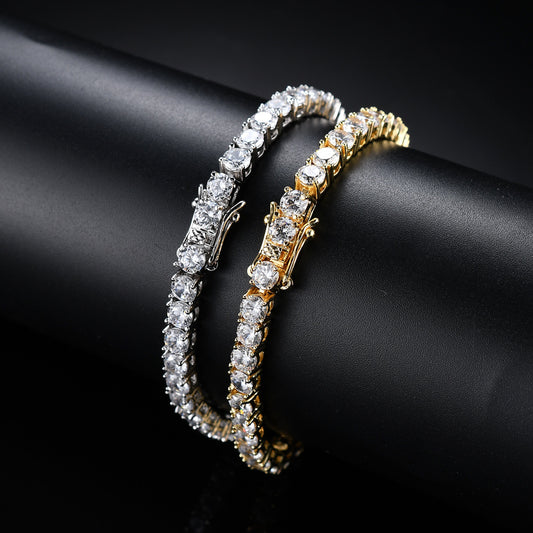 Hip Hop Tennis Chain Bracelet — Copper Zircon