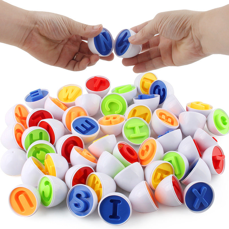 26 Alphabet Letter Twist Eggs for Kids' Color Learning