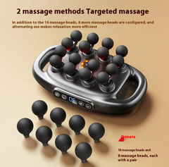 Deep Tissue Massage Gun — 8 or 16 Attachment Heads