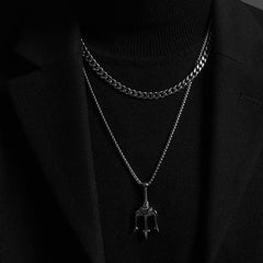 Twisted Rope Figaro Chain Necklace