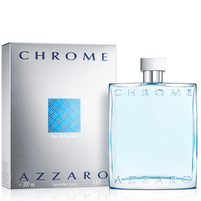 Azzaro Chrome Eau de Toilette - Citrus Woody Musky Mens Cologne