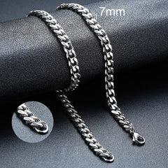 Twisted Rope Figaro Chain Necklace