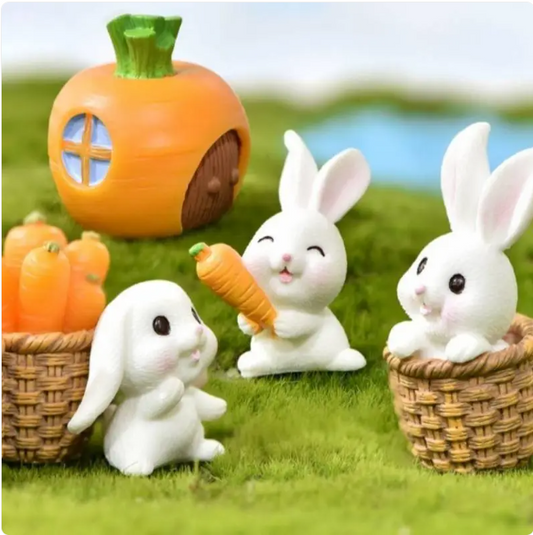 Mini Resin Animal Figurines for Terrariums & Fairy Gardens