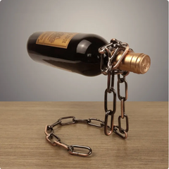 Suspended Wine Bottle Holder — Metal Wall Rack