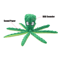 Bite-Resistant Plush Octopus Dog & Cat Toy