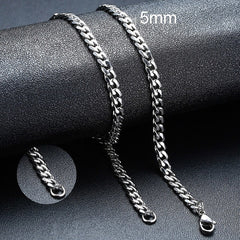 Twisted Rope Figaro Chain Necklace