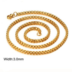 Twisted Rope Figaro Chain Necklace