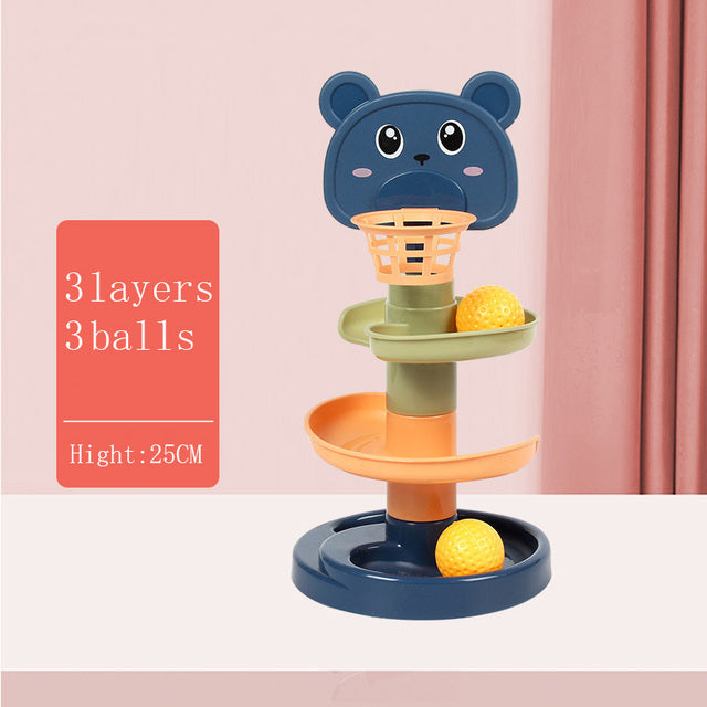 Montessori Rolling Ball Pile Tower Educational Toy for Kids