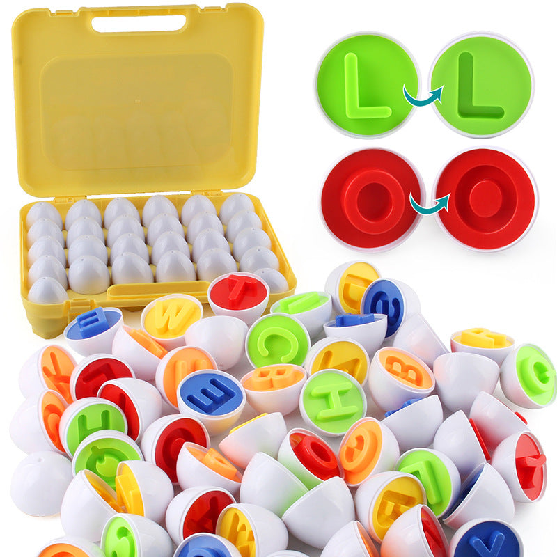26 Alphabet Letter Twist Eggs for Kids' Color Learning
